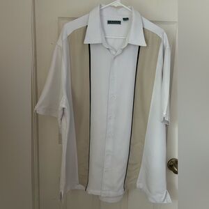 Cubavera Men’s casual panel shirt 2XLT